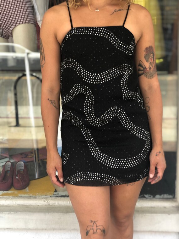 Vintage Shareen Again Sleeveless Sparkly Swirl Min