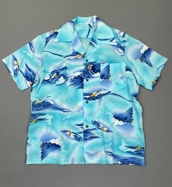 Retro Torch Ginger Navy Hawaiian Shirt main image 0