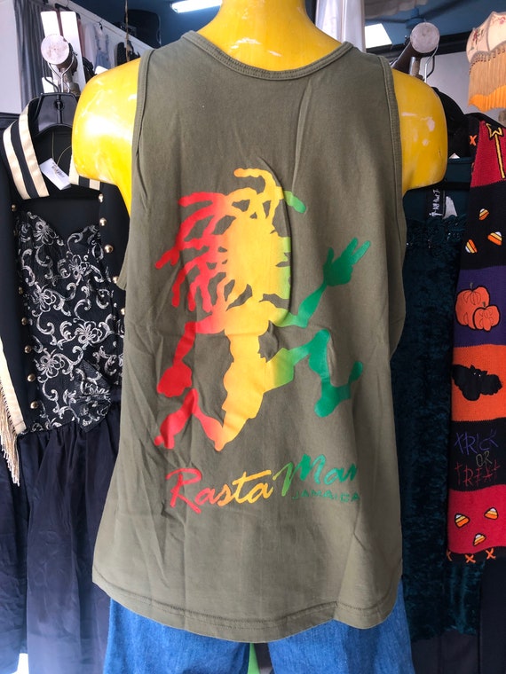 Vintage Running Man Negril Jamaica Rasta Man Graph