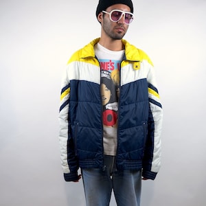 Rad 1970s Color Block Insulated Puffer Jacket