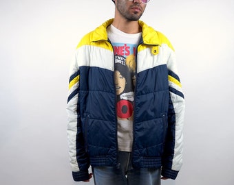 Rad 1970s Color Block Insulated Puffer Jacket