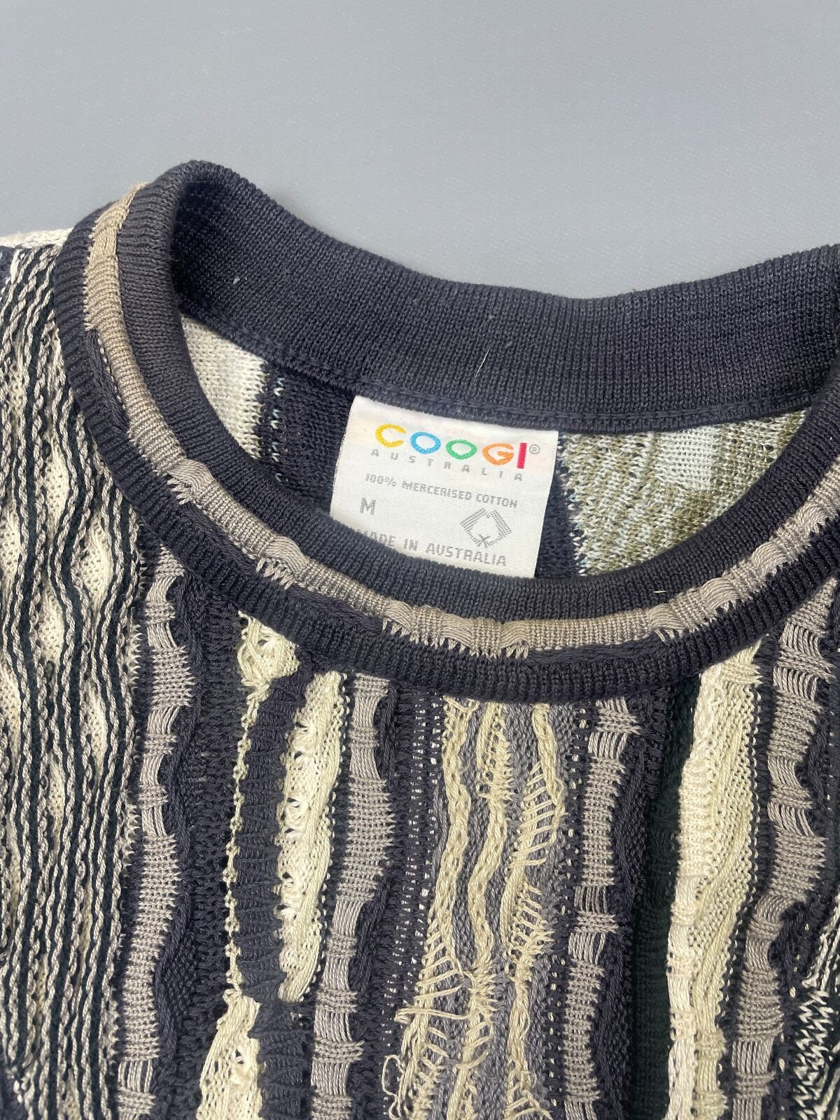 Vintage 1980s-90s Coogi Tundra Blue 3-D Knit Sweater As-is Vintage 1980s-90s Coogi Tundra Blue 3-D Knit Sweater As-is