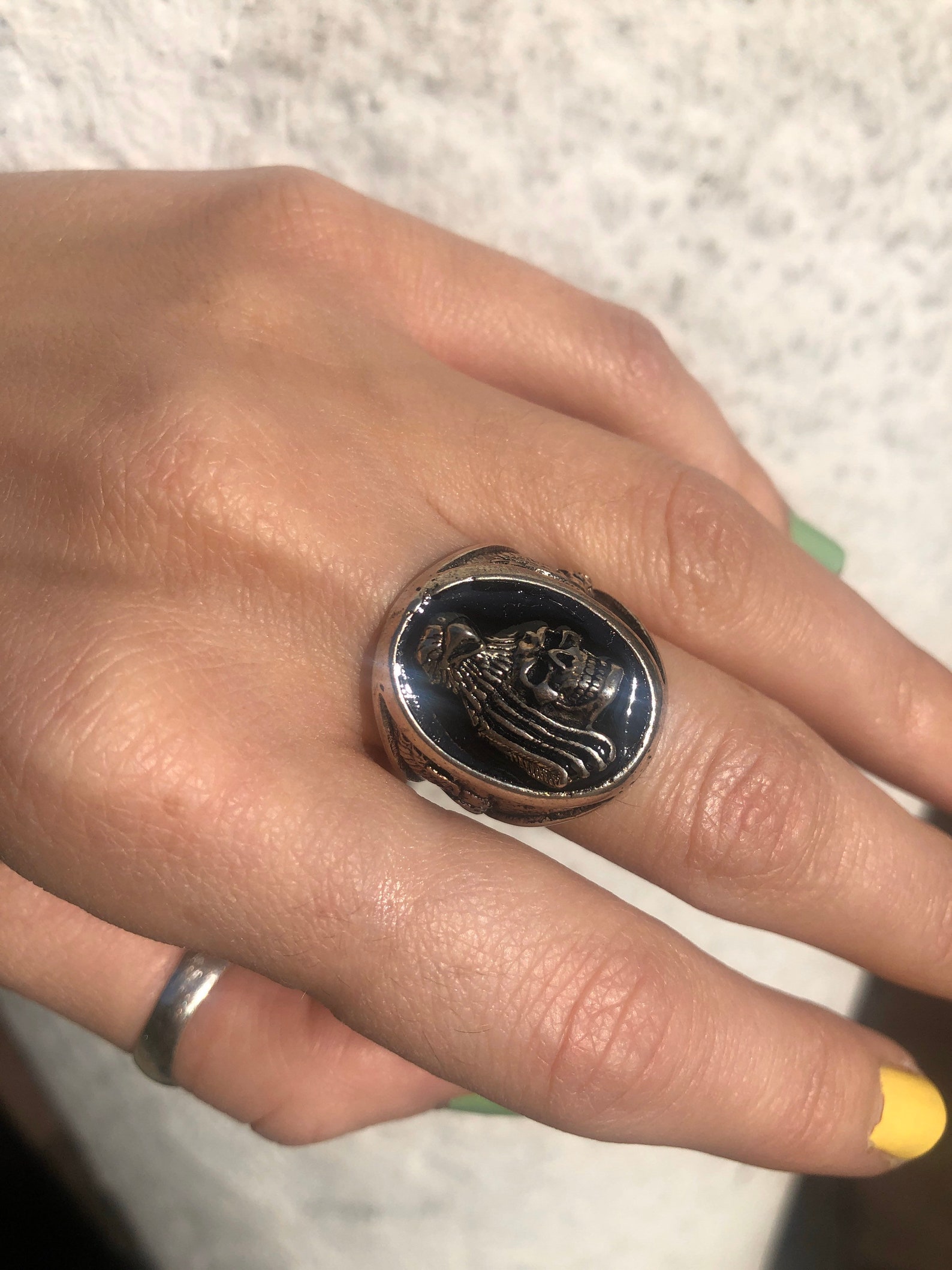 Vintage Assorted Men's Bulky Silver Rings Etsy