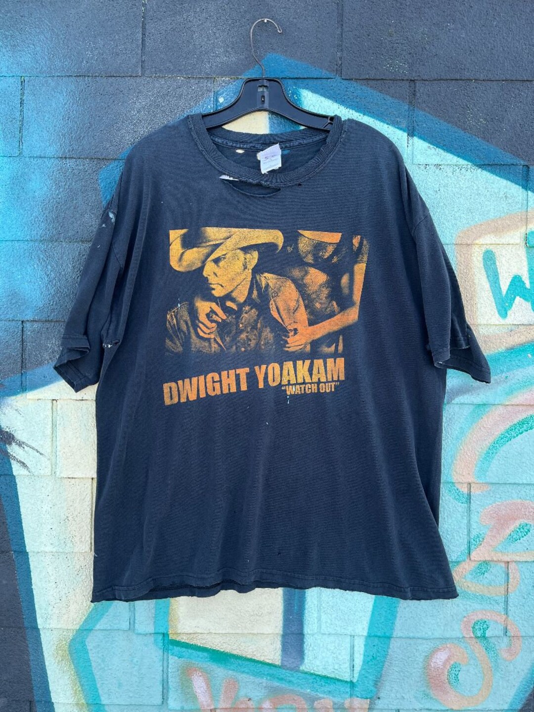 As-is Thrashed Dwight Yoakam Watch Out Tour T-shirt - Etsy