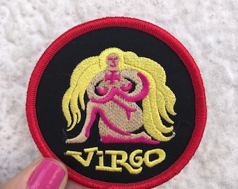 Virgo Zodiac Iron-On Circle Patch