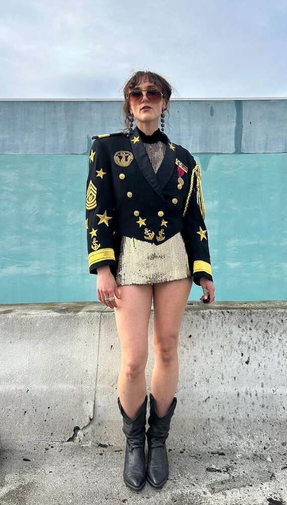 GAIL DAUER of BEVERLY HILLS Vintage Military Inspired Hat Big & Tall Wool Outer Shell Military Jacket Coats, Jackets  main image 4
