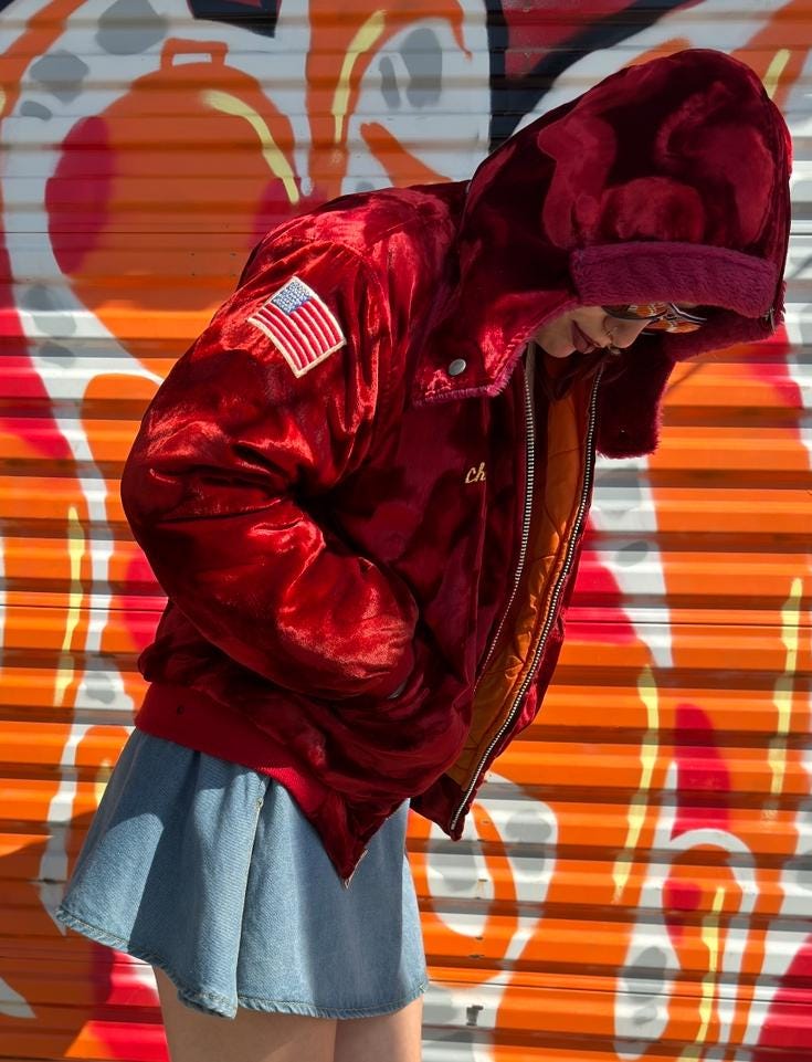 1984-85 Crushed Velvet Embroidered KOREA SUKAJAN Tour Jacket