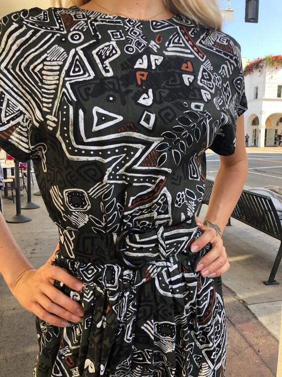 Vintage 1980's All That Jazz Aztec Printed Short-S