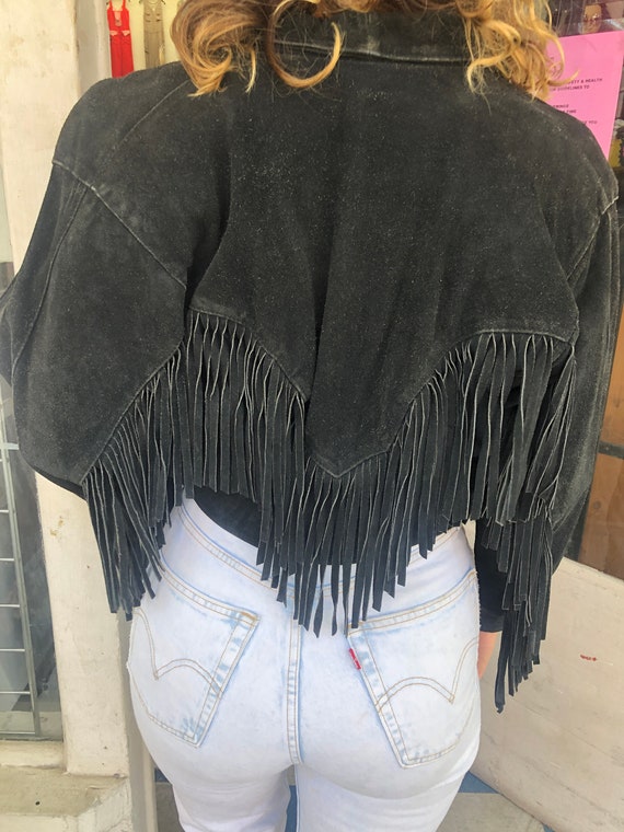 Vintage Wilson Suede & Leather Fringe Cropped Jack