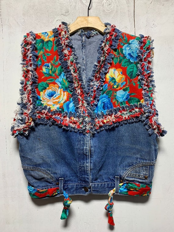 Repurposed Levis Jeans One Of A Kind Denim Floral 