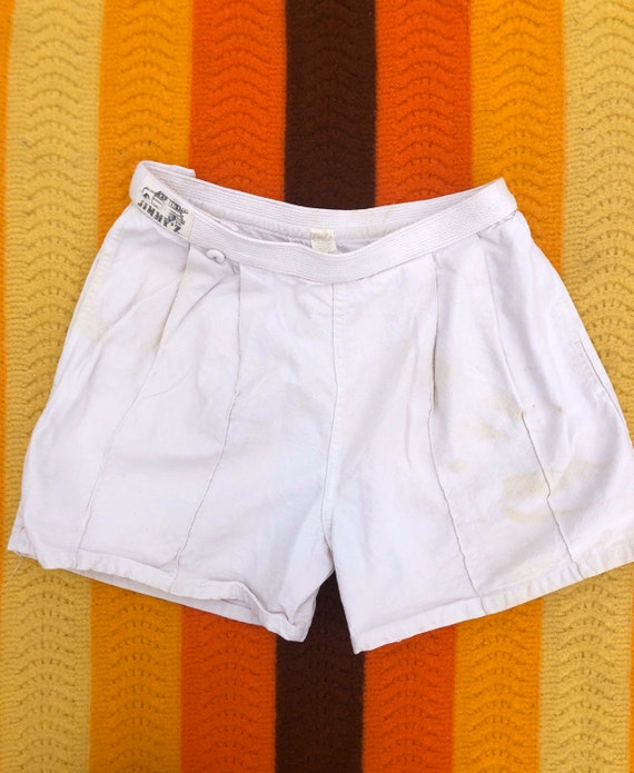 Vintage Jimmy Z Solid White Velcro Shorts