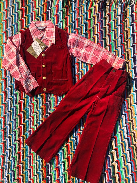 Deadstock Vintage Jon Jon Kid's 3-Piece Corduroy S