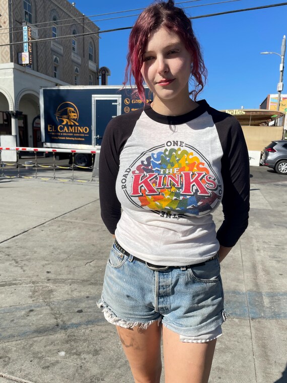 as-is The Kinks - 1980s One For The Road Tour Raglan T-shirt