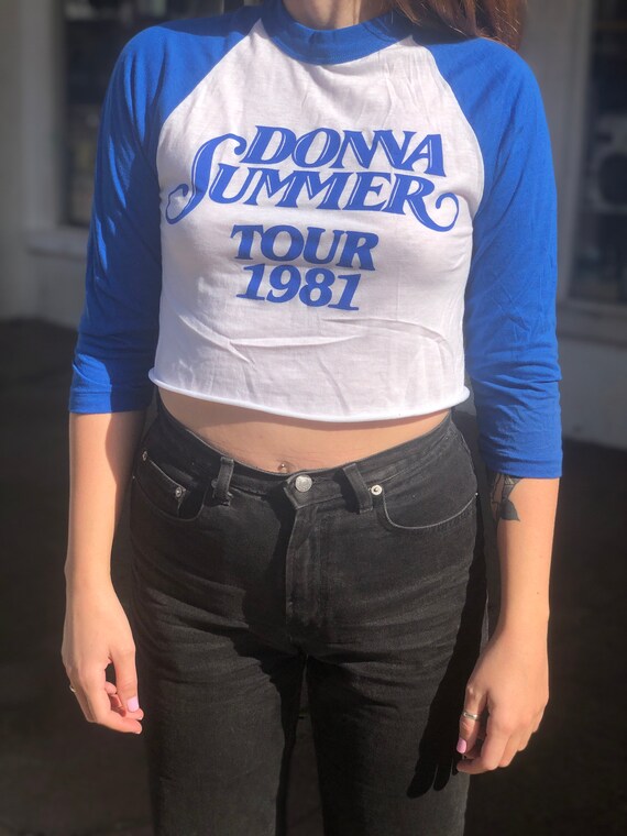Vintage Anvil 1981 Donna Summer Tour Cropped Ringe
