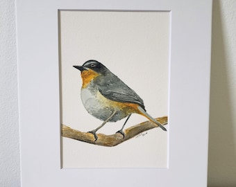 Original Common Yellowthroat Warbler Watercolor Painting