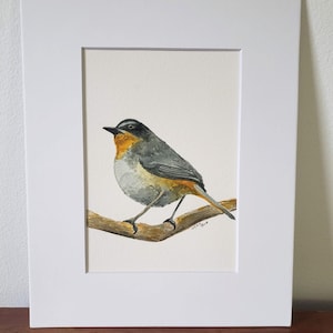 Original Common Yellowthroat Warbler Watercolor Painting image 1
