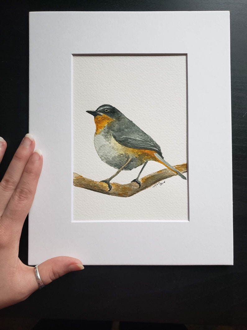 Original Common Yellowthroat Warbler Watercolor Painting image 3