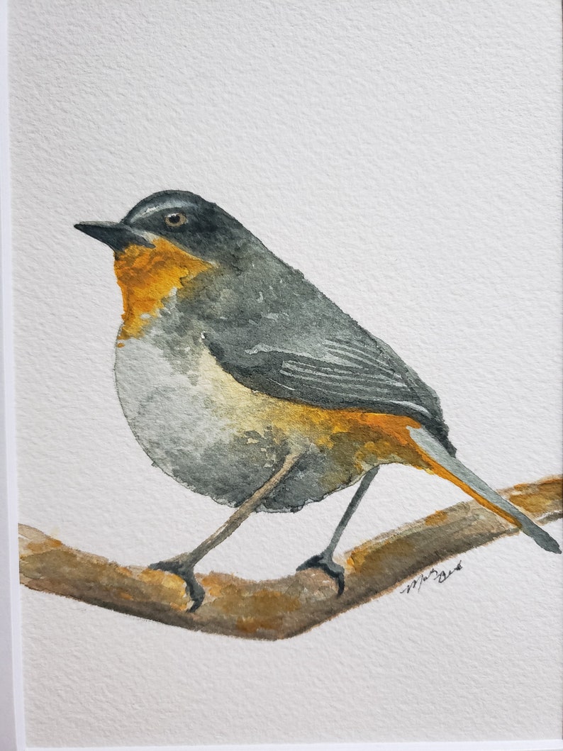 Original Common Yellowthroat Warbler Watercolor Painting image 4