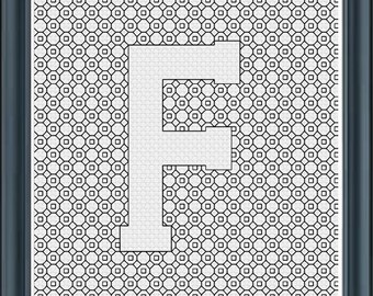 Blackwork Alphabet Letter K
