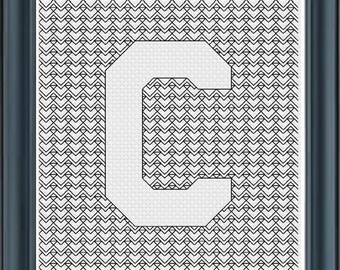 Blackwork Alphabet Letter K
