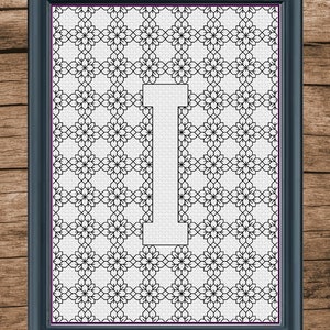 Blackwork-Alphabet Buchstabe ""I""