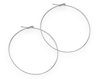 Créoles en argent sterling : 45 mm style infini