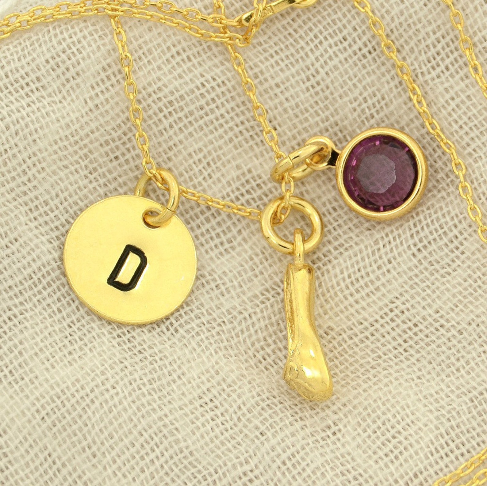 ballet slipper shoe gold sterling silver personalized pendant w swarovski birthstone crystal initial custom letter disc necklace