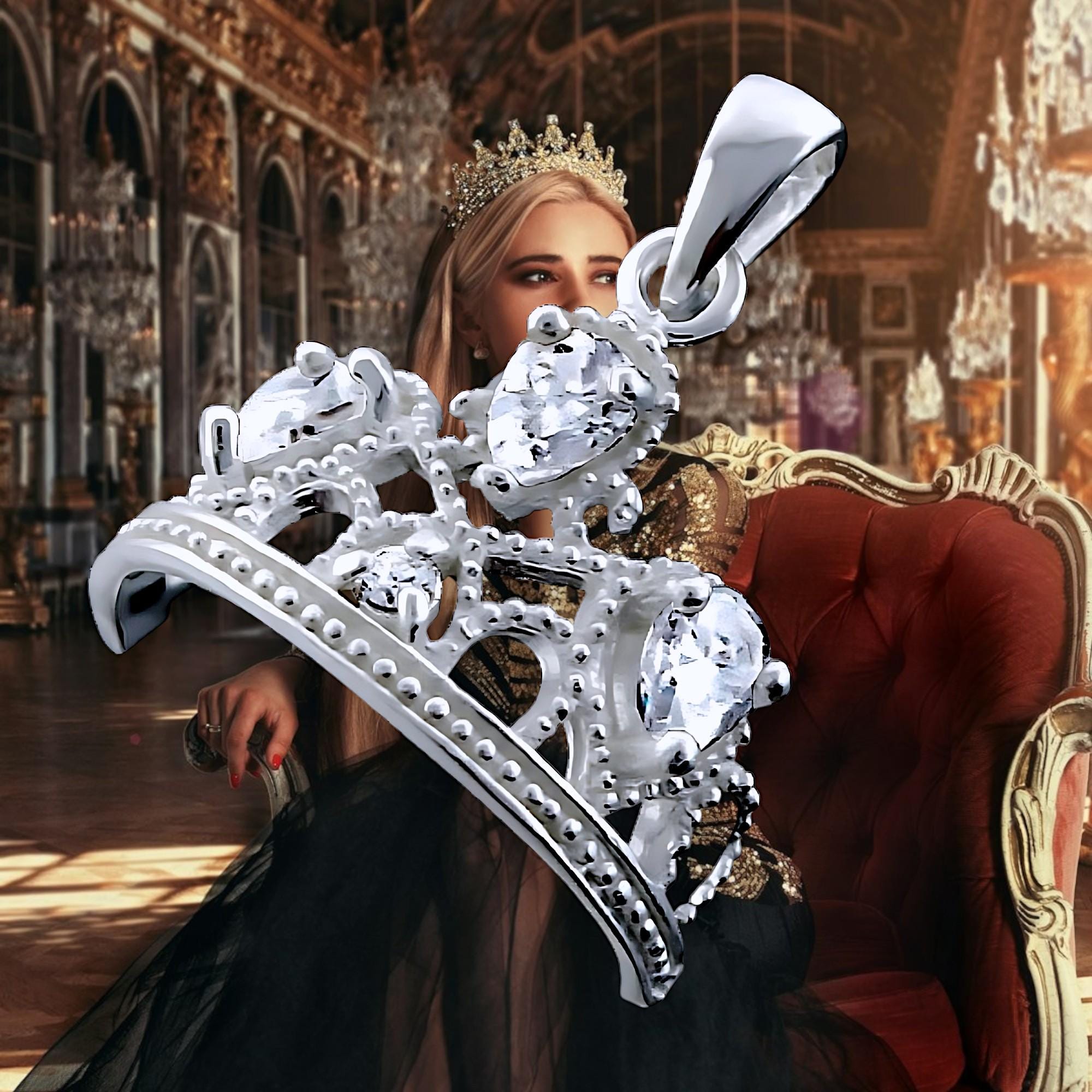 Collana con ciondolo a forma di corona da principessa per donne