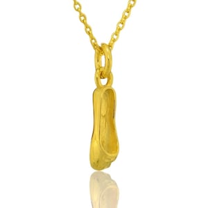 Ballet Shoe Pendant Gold Plated 925 Sterling Silver, Ballerinas Charm Ballet Necklace, Cable Chain and Gift Box, Women&#39;s Gift, Birthday Gift