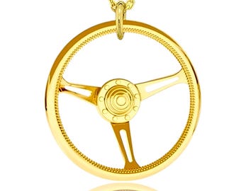 Pendentif volant en plaqué or : breloque pour voiture en argent sterling 925