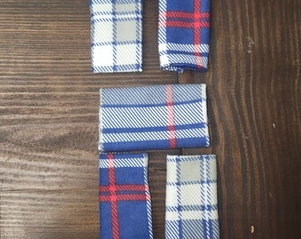 Pavlik harness strap covers - blue plaid