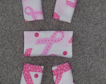 Pavlik harness strap covers - pink ribbon