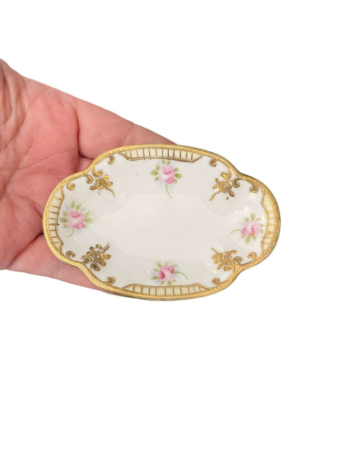 Tiny Hand Painted Nippon Plate Etsy