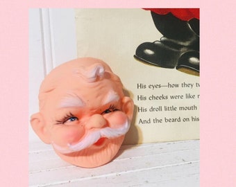 Vintage Rubber Faced Santa Head