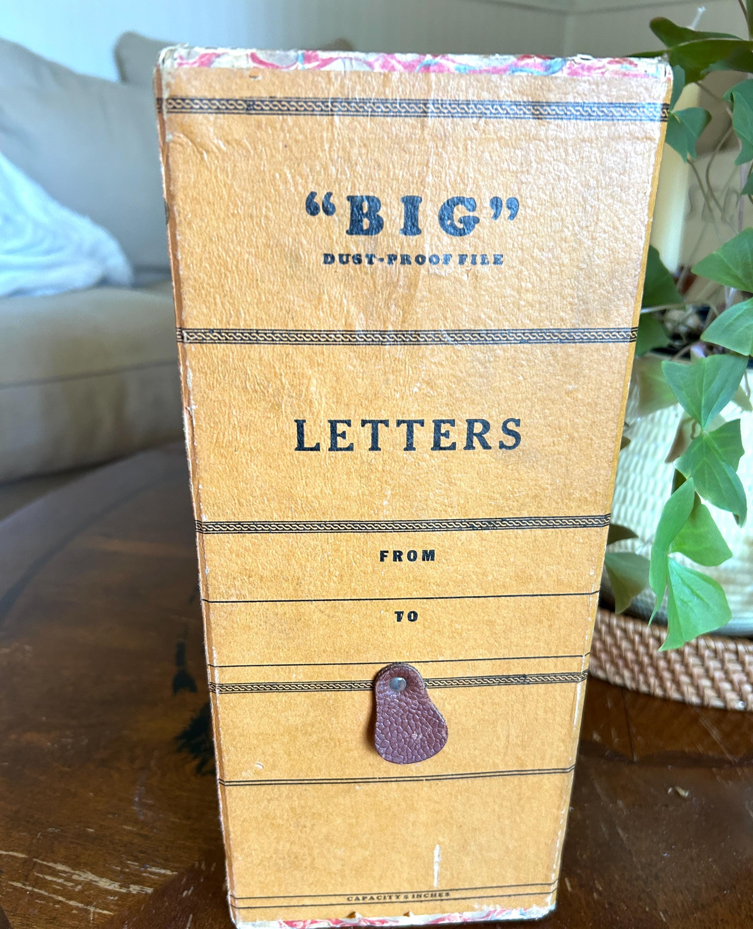 Vintage Cardboard File Box - Etsy
