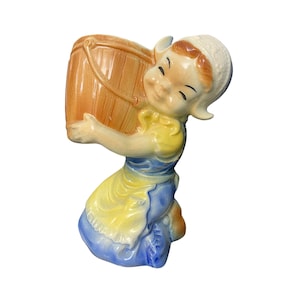 Vintage Dutch Girl Planter