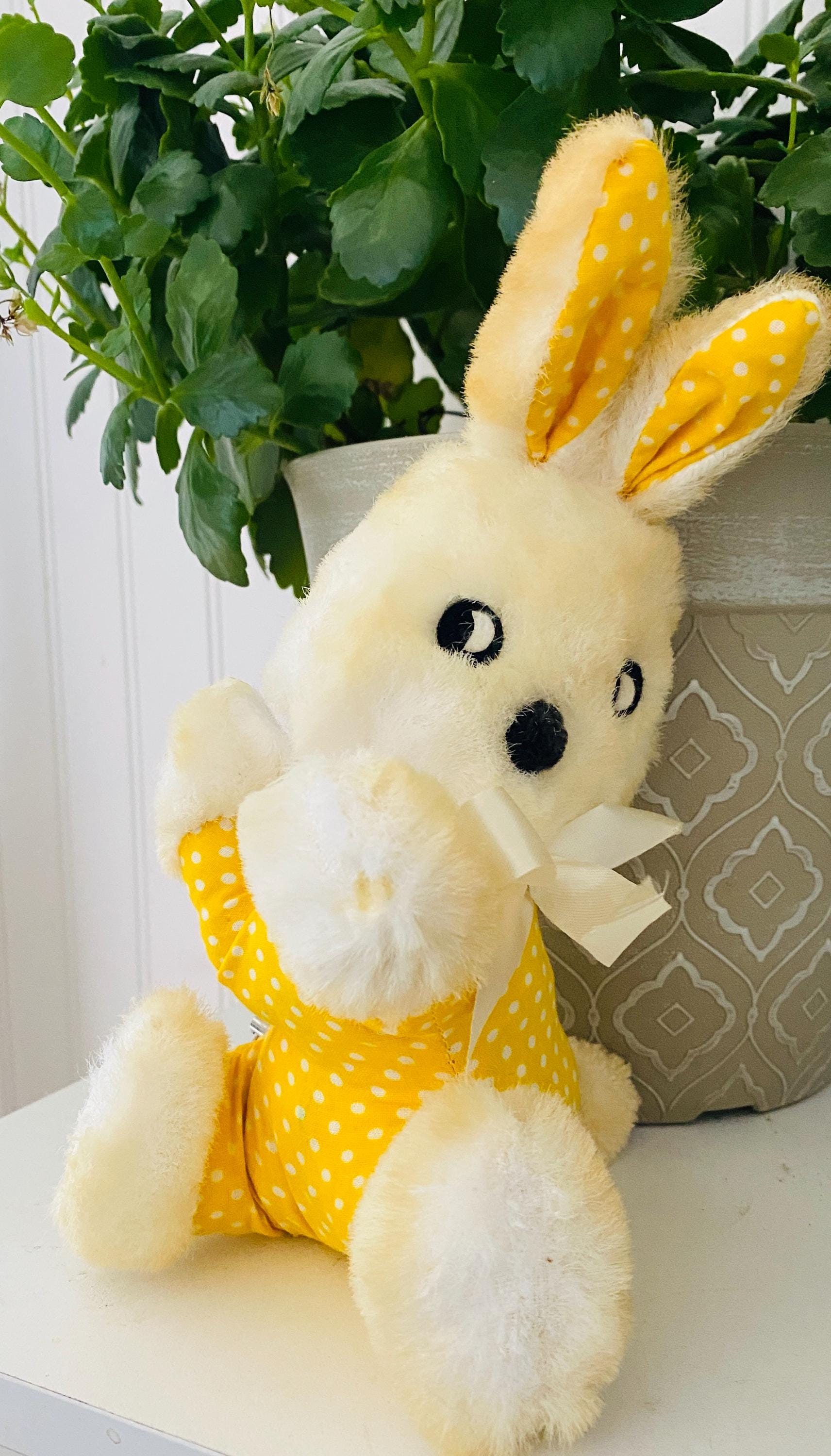 Musical Bunny Rabbit Vintage Musical Bunny Plays Lullaby Windup Head Rolls With Music - Etsy