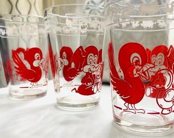 Vintage Swanky Swig Juice Glasses