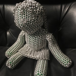 Chainmail Doll - Aluminum Rings - Handcrafted