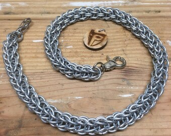 57 - Leviathan - Handcrafted - Chainmail Wallet Chain - 2 Foot - 14 Gauge Galvanized Steel