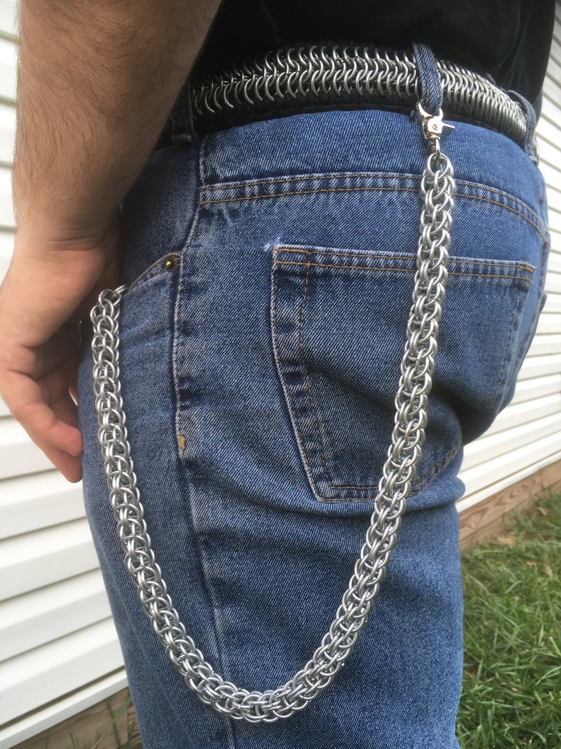 56 Elven Rope Handcrafted Chainmail Wallet Chain 2 - Etsy