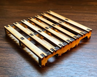 Pallet Coasters - Set of 4 - Handcrafted - Customizable