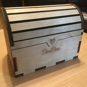 Wooden Treasure Chest - Handcrafted - Customizable