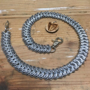 22 - Vértebras - Hecho a mano - Cadena de billetera de cota de malla - 2 pies - Acero galvanizado calibre 14