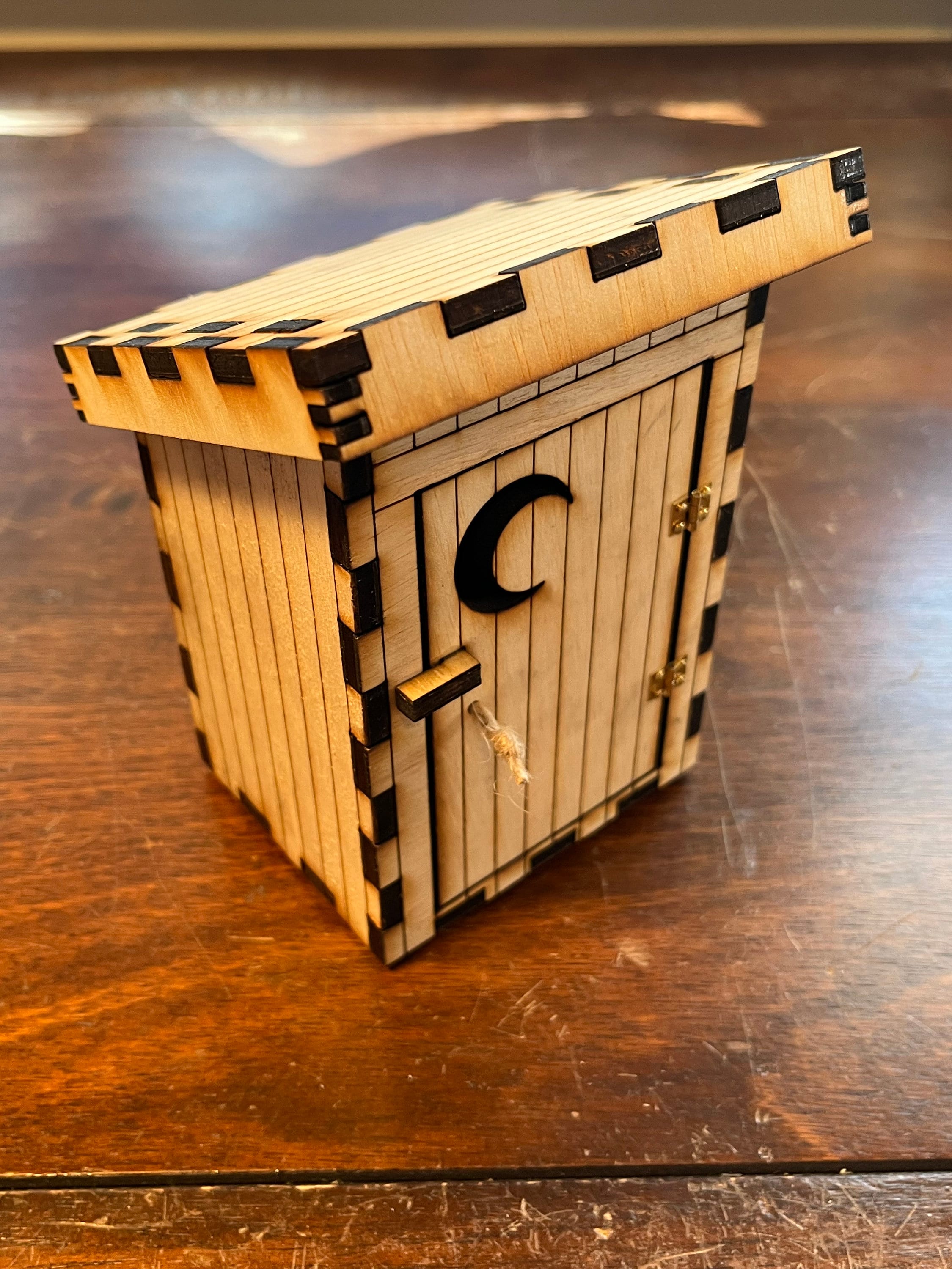 Miniature Outhouse - Handcrafted - Customizable