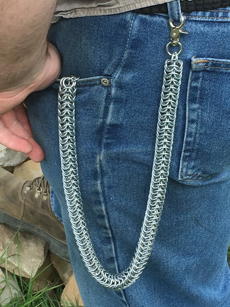 27 5/16th Roundmail Handcrafted Chainmail Wallet Chain Etsy