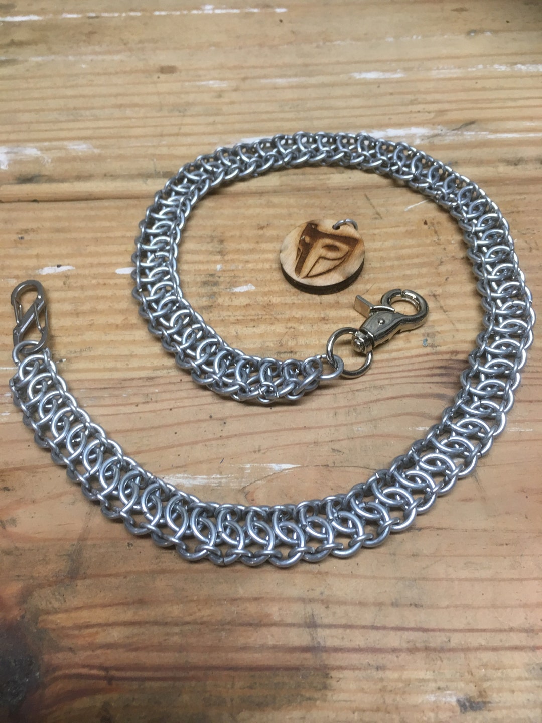 23 Trna Handcrafted Chainmail Wallet Chain 2 Foot 14 Etsy