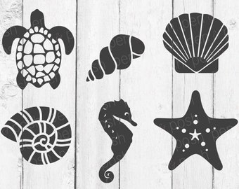 Sea SVG - Sea Shells SVG - Beach SVG - Summer  Sea Life  Shell  Ocean Cut File - Ocean  Svg Files