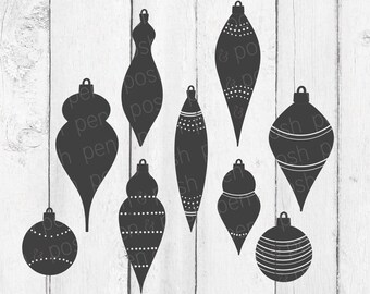 Christmas Bulbs SVG - Tree Decorations SVG - Christmas SVG - Christmas Cut Files - Bulb Cut Files - Christmas Tree Decor - Christmas Svg