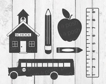 School SVG - School Bus SVG - Back to School SVG - School Bundle Svg - School Svg Bundle - Teacher Svg - Pencil Svg - Kindergarten Svg